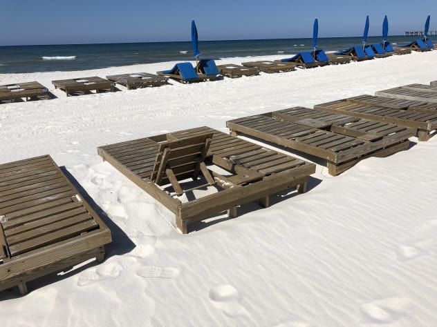 chairs for rent on Beach